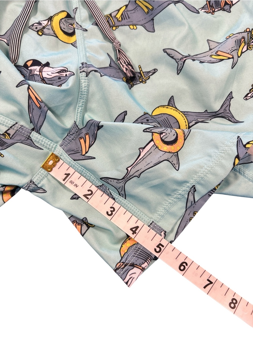 SAXX Oh Buoy 2 in 1 Stretch Swim Trunks Size XL Pool Shark Print - Picture 2 of 6